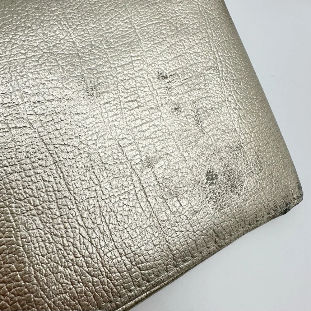 D&G Dolce Gabbana Metallic Gold Bifold Leather Wallet - Picture 8 of 16